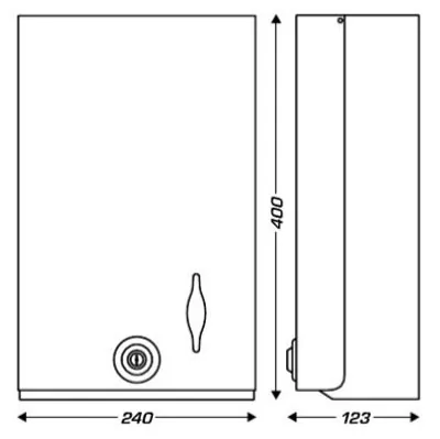 Distributeur essuie-mains mural 400 à 600 feuilles Inox brossé - Distributeur papier mains - Dévidoirs hygiène-1
