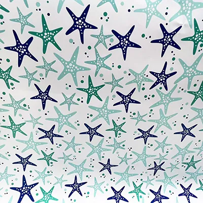 Papier cadeau Étoiles de mer - Papier cadeaux couchés à motifs