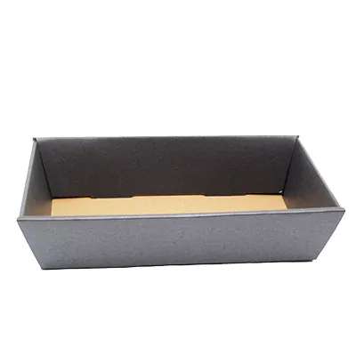 Corbeille carton rectangulaire noir / brun 33 x 20 x 7,4 cm, paquet de 10 - Corbeilles carton-1