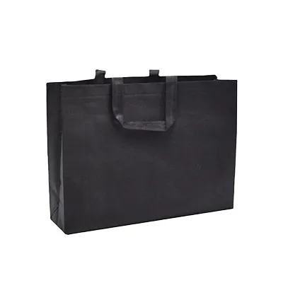 Sac cabas polypropylène non tissé noir 40+10x30 cm - Sacs non tissés