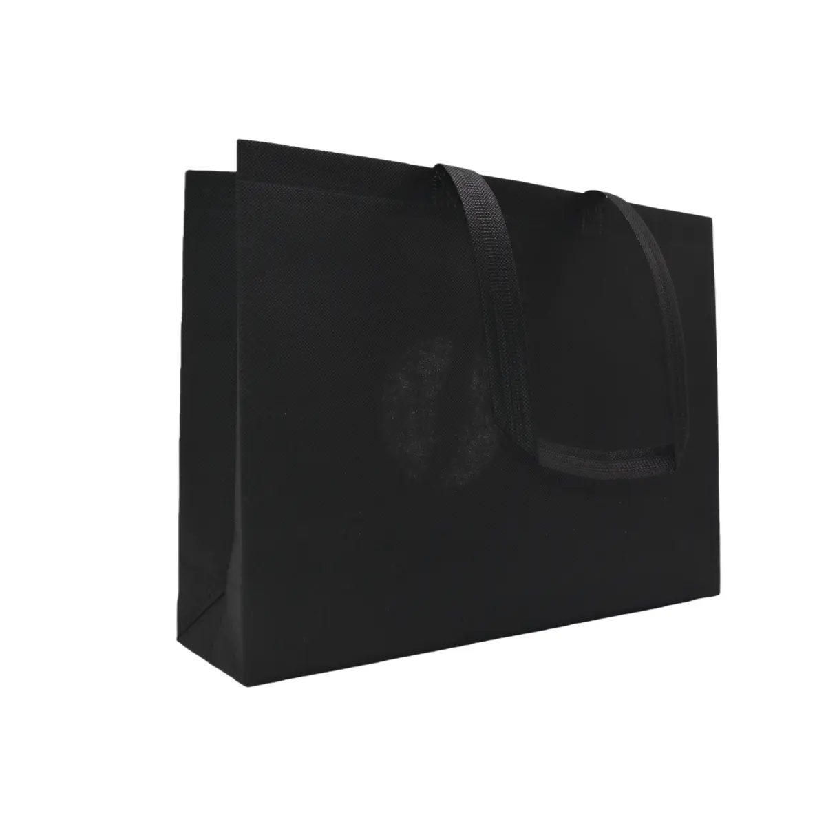 Sac cabas polypropylène non tissé noir 40+10x30 cm - Sacs non tissés