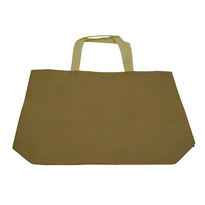 Sac cabas polypropylène non tissé écru 40+10x30 cm - Sacs non tissés-1