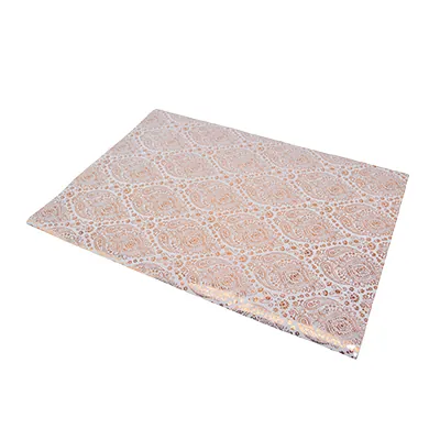 Papier de soie motif arabesque doré à chaud 50x70cm 17g/m² – Paquet de 120 feuilles - Papiers de soie-1