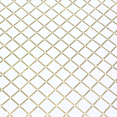 Papier cadeau blanc géométrique losanges or – Rouleau 50 cm x 25 m - Papier cadeaux couchés à motifs