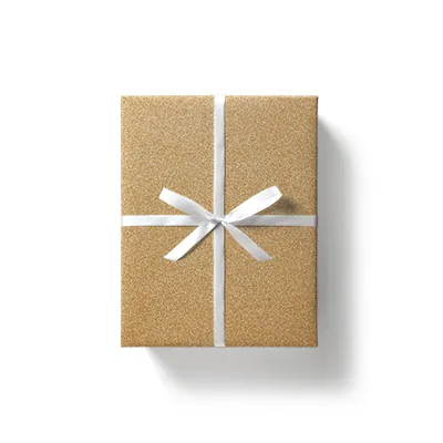 Papier cadeau or pailleté couché 70 cm x 25 m 90g/m² - Papiers cadeaux à effets-1