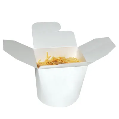 Boîte à pâtes carton 500 ml fermeture croisillon - Emballage pasta box - Blanc - Lot de 50 - Pots à soupe, Boîtes à pâtes