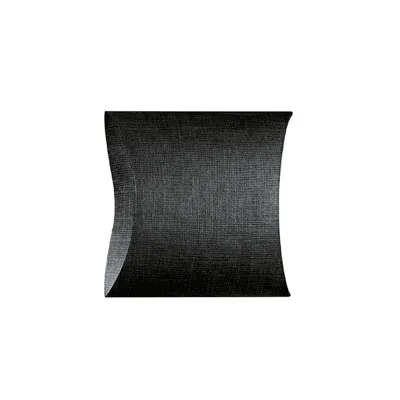 Boîte berlingot carton texturé 7 x 7 x 2,5 cm - Noir - Pochette cadeau carton - Lot de 10 - Boites berlingots