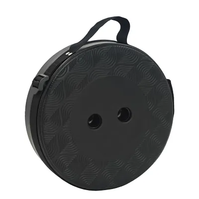 Tabouret télescopique pliant noir plastique Ø25cm H45cm, coussin intégré - Tabourets marchepieds-6