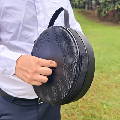 Tabouret télescopique pliant noir plastique Ø25cm H45cm, coussin intégré - Tabourets marchepieds-13