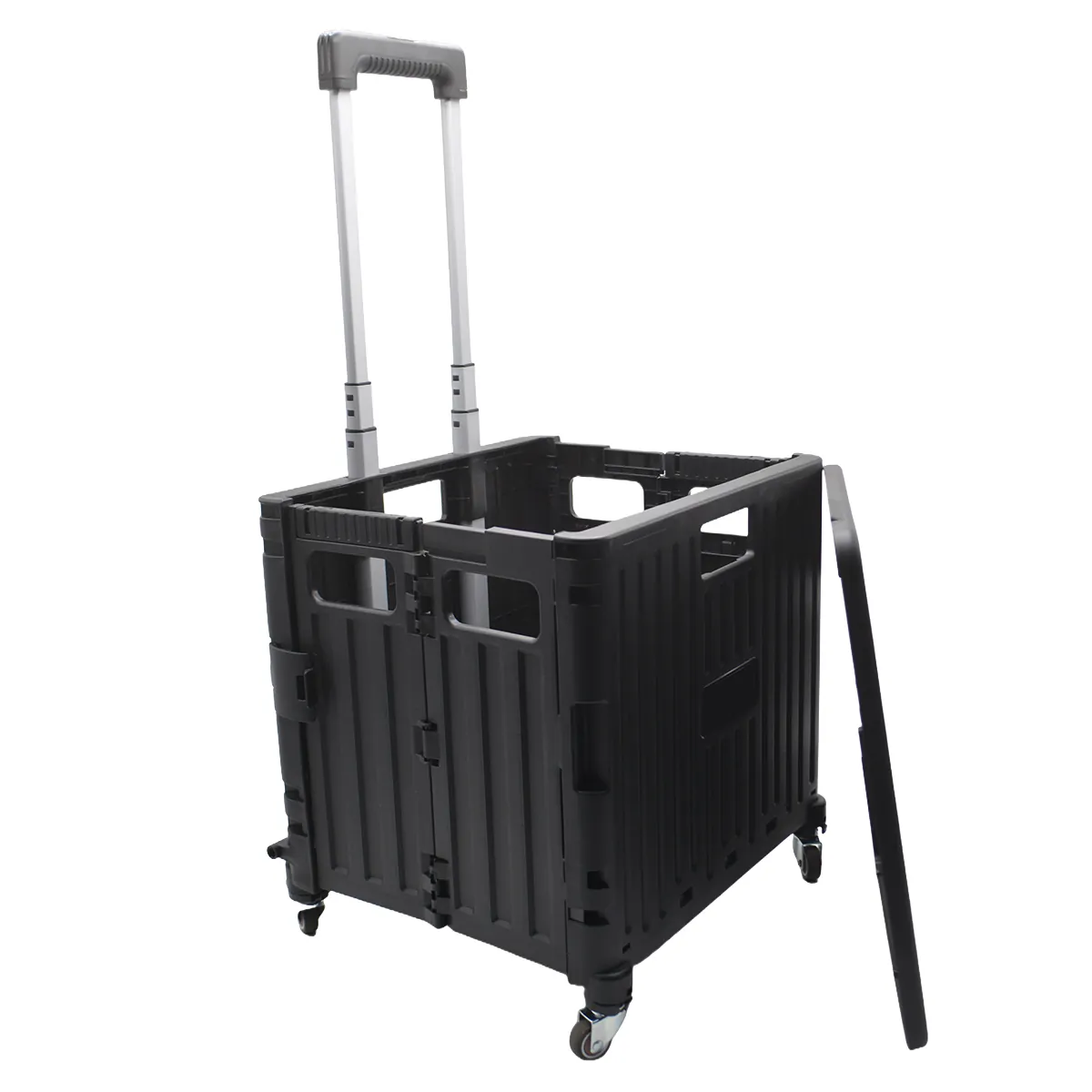 Bac pliant 35 L avec roulettes et poignée télescopique – chariot caisse mobile - Porte-blocs et Porte-documents-1