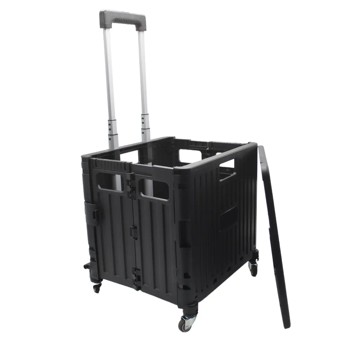 Bac pliant 35 L avec roulettes et poignée télescopique – chariot caisse mobile - Porte-blocs et Porte-documents-1