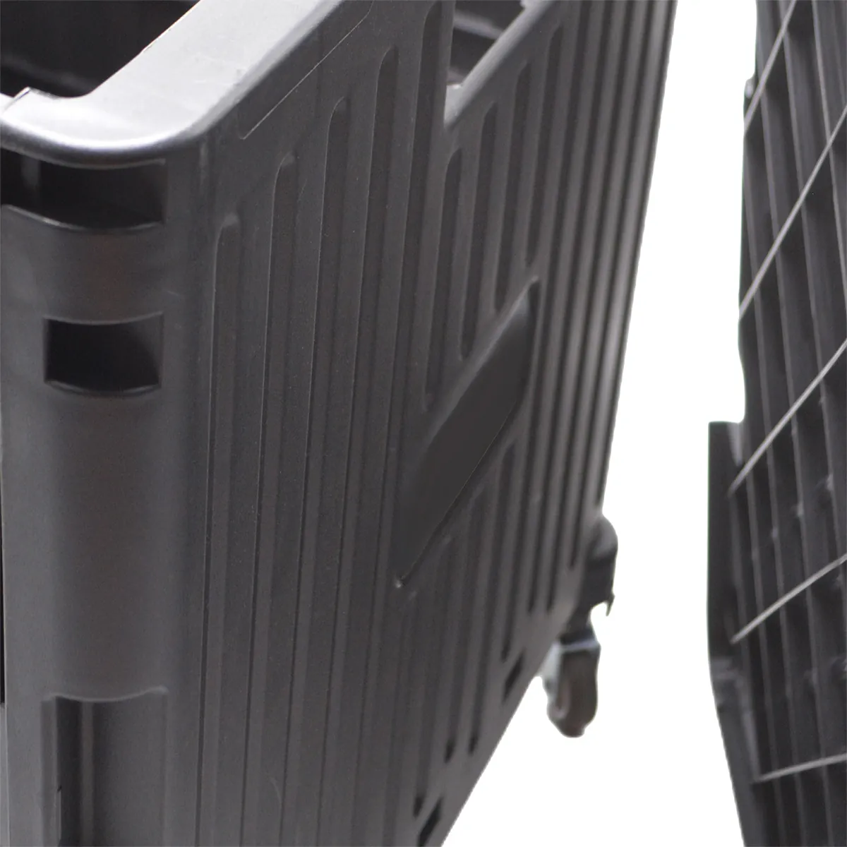 Bac pliant 35 L avec roulettes et poignée télescopique – chariot caisse mobile - Porte-blocs et Porte-documents-2