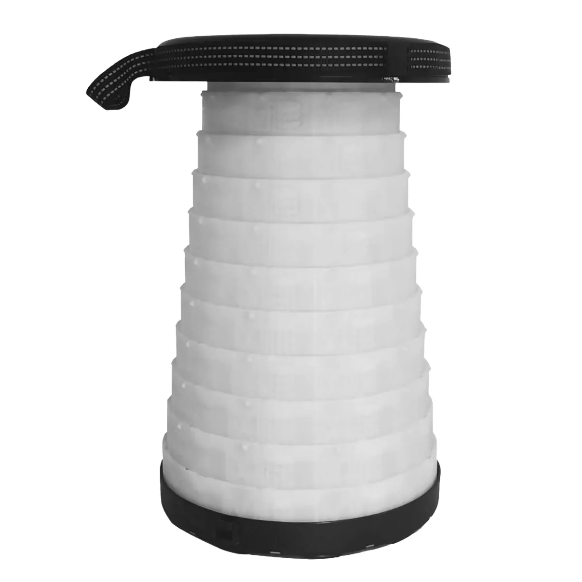 Tabouret télescopique pliant lumineux plastique Ø25cm H42cm - Tabouret pliant portable - Tabouret retractable - Tabourets marchepieds-1