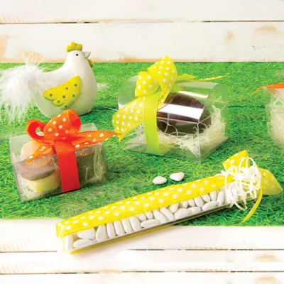 Ballotin transparent 13 x 9 x 9,5 cm PVC - Ballotin chocolats vide - Lot de 10 - Ballotins chocolats-1