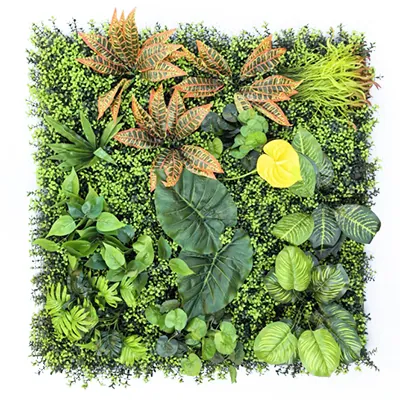 Mur végétal artificiel jungle 100 x 100 cm - Panneau mural - Plantes et fleurs artificielles