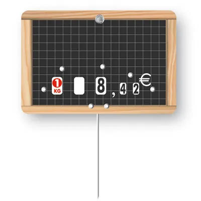 Étiquette à roulettes pique inox écolière noir 10,5 x 7 cm – Paquet de 10 - Étiquettes à pique