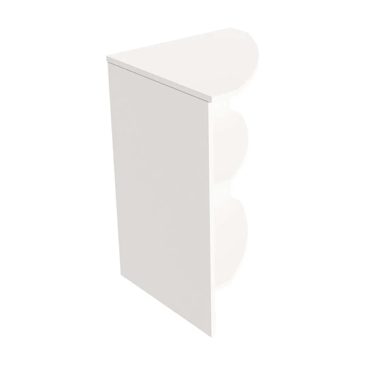 Comptoir d'angle blanc craie 52 x 52 x 88 cm - Comptoirs One-1