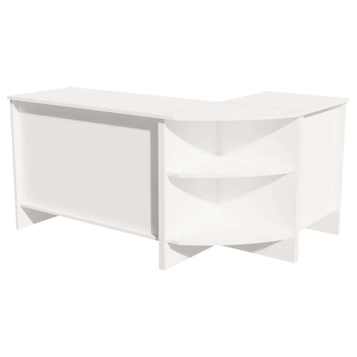 Comptoir d'angle blanc craie 52 x 52 x 88 cm - Comptoirs One-3