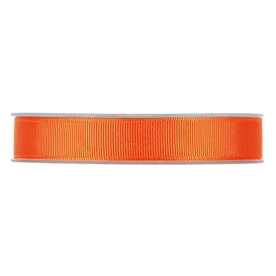 Ruban gros grain orange 15 mm x 20 m coton - Rubans tissu, Cordons