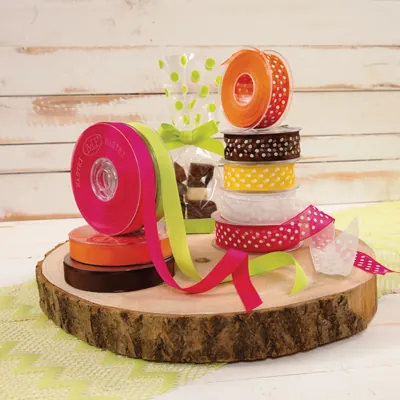 Ruban gros grain orange 15 mm x 20 m coton - Rubans tissu, Cordons-1