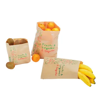 Sac fruits et légumes kraft brun 1kg 17 x 6 x 26 cm - Sac papier primeur - Lot de 1000 - Sacs fruits et légumes-3