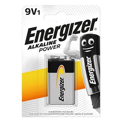 Pile 6LR61 - Pile alcaline 9V Energizer Power Longue durée – Blister 1 pile - Piles