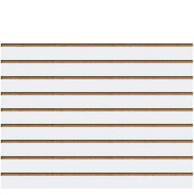 Panneau rainuré Blanc Craie, entraxe 10 cm - Ligne Memphis