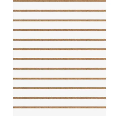 Panneau rainuré Blanc Craie, entraxe 10 cm - Ligne Crémawall