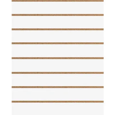 Panneau rainuré Blanc Craie, entraxe 15 cm - Ligne Crémawall