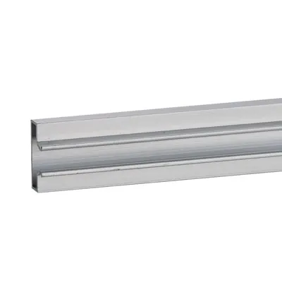 Profil aluminium - Insert aluminium pour panneau rainuré L 96,2 cm gris finition brut - Profils aluminium
