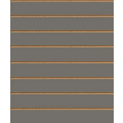 Panneau rainuré Anthracite, entraxe 15 cm - Ligne Crémawall