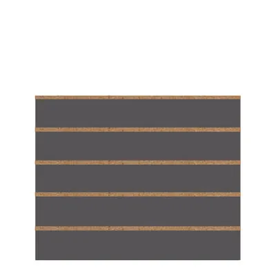 Panneau rainuré Gris anthracite, entraxe 15 cm - Ligne Memphis