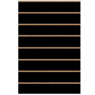 Panneau rainuré Noir entraxe 15 cm - Ligne Memphis