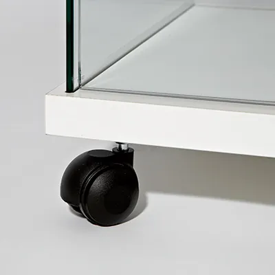 Vitrine verre trempé L 38 x P 38 x H 165 cm - Vitrines tablettes fixes-3