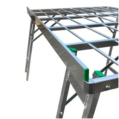 Table de marché inclinée alu, table de maraicher 150 x 120 x 85/58 cm - Tables de marché, étals de marché-1