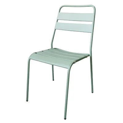Chaise de terrasse métal vert menthe 51 x 58 x 86 cm - Chaises de terrasse