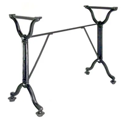 Pied de table double en fonte noir 83,5 x 38 x 70,5 cm - Tables