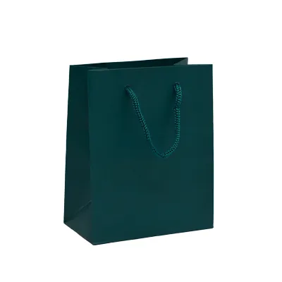 Sacs pelliculés bleu wendy mat - Petit Modèle - Sacs pelliculés poignées cordelette