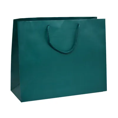 Sacs pelliculés à l'italienne bleu wendy mat - Grand Modèle - Sacs pelliculés poignées cordelette