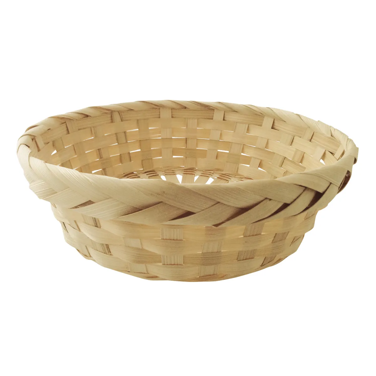 Corbeille bambou ronde naturel ø 23,5 x 7 cm, paquet de 10 - Corbeilles bambou