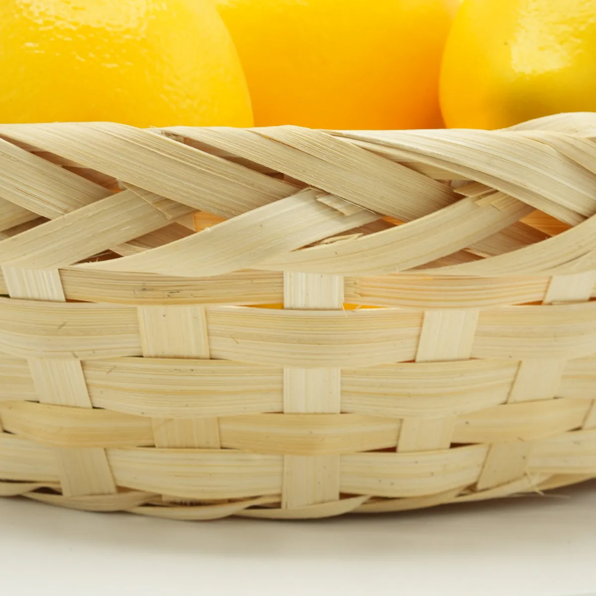 Corbeille bambou ronde naturel ø 23,5 x 7 cm, paquet de 10 - Corbeilles bambou-2