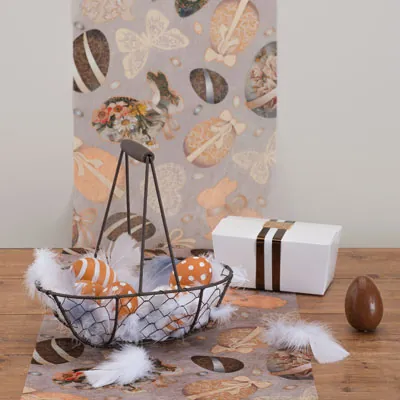 Panier métal ovale marron avec 1 anse 23 x 15 x 8 cm - Paniers-2