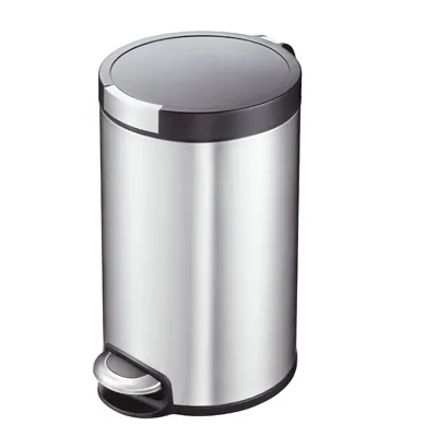 Poubelle inox à pédale 12 litres ø 25 x H 40 cm - Poubelles professionnelles