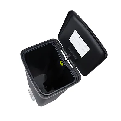 Poubelle à pédale HANA noire 45 L L 37 x P 30,8 x H 65 cm - Poubelles professionnelles-4