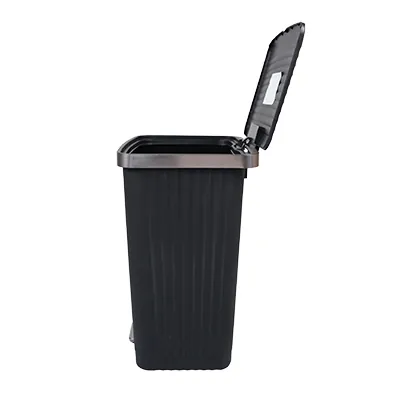 Poubelle à pédale 70 L noire L 45 x P 37,5 x H 65 cm - Poubelles professionnelles-4
