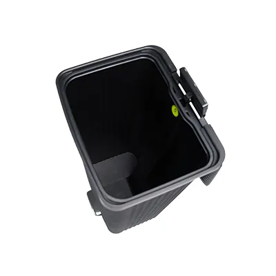 Poubelle à pédale noire 90 L L 45 x P 37,5 x H 82,5 cm - Poubelles professionnelles-2