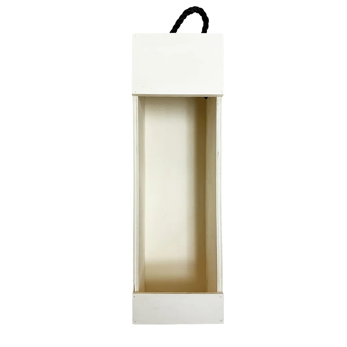 Coffret bouteille bois ouvert en façade 10,8 x 37,5 cm - 1 bouteille - Lot de 5 - Coffrets pour bouteilles de vin, Boîtes pour bouteilles de vin