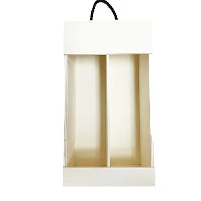 Coffret bois ouvert en façade - 2 bouteilles - 20,8 x 37,5 cm - Coffrets pour bouteilles de vin, Boîtes pour bouteilles de vin