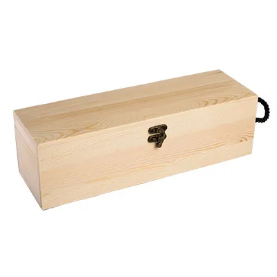 Coffrets bois avec couvercle à rabat - 1 bouteille - 11 x 34,5 cm - Coffrets pour bouteilles de vin, Boîtes pour bouteilles de vin