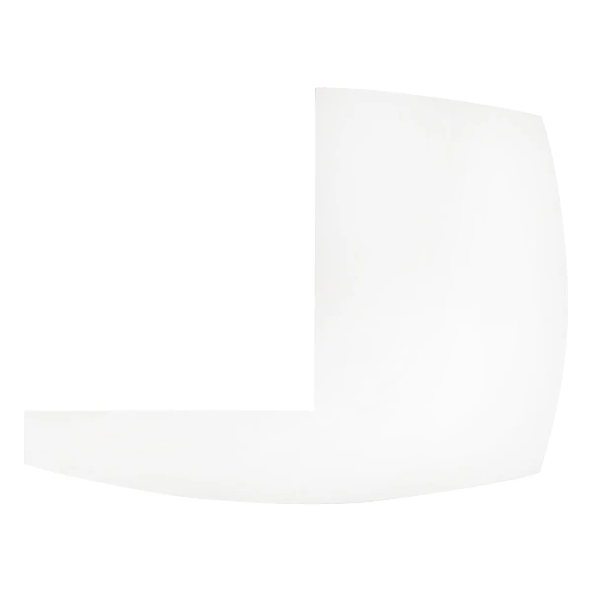 Tablette d'angle PMR pour comptoir magasin blanc 95 x 74 cm - Comptoir Global-1